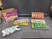 LICENSE PLATES - MOST HAVE BEEN PAINTED OVER