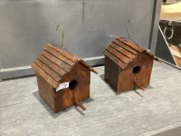 2 BIRD HOUSES - ALL WOOD CONSTRUCTION