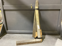 2 HAND SAWS (CROSS CUTS) + 2 FRAMING SQUARES