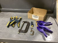 BOX OF 8 ASSORTED CLAMPS
