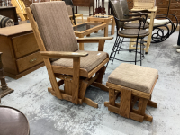 GLIDER ROCKER & MATCHING GLIDING FOOTSTOOL