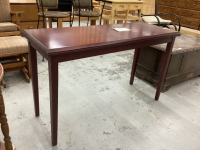 OCCASSIONAL TABLE - MAPLE TABLE W/ MAHOGANY FINISH