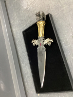 DECORATIVE KNIFE W/ VERY ORNATE GOTHIC HANDLE
