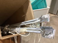 DIFFERENT SIZED CURTAIN RODS W/ DRAW STRINGS