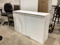 (2) WHITE UPPER CABINETS W/ DOUBLE DOORS