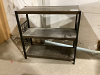 SMALL 3-TIERED METAL SHELF