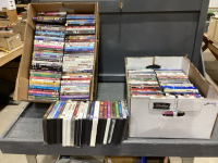 2 BOXES OF DVD&rsquo;S - ASSORTED TITLES