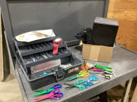 2 ITEMS - GOOD OLD PAL TACKLE BOX + MISC ELECTRONICS