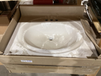 BATHROOM SINK - VANITY TOP STYLE W/BACKSPLASH