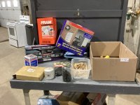 VENT , AIR FILTER CLEANING KIT, RATCHET, FRAM FILTER, KEYHOLE SAW, NAILS