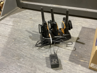 3 MOTOROLA 2 WAY RADIOS , WITH CHARGER + SPARE BATTERIES