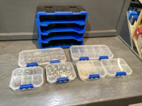 MASTERCRAFT ORGANIZER WITH CRAFT ITEMS -KEY RINGS,FIGIT BEARINGS,
