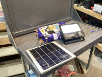 MEGALUZ SOLAR PANEL WITH LED LIGHT AND REMOTE - MOTION ACTIVATED