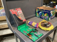 VEHICLE SPLASH GUARDS, TOOL KIT, POLY ROPE, BOOSTER CABLES