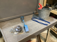 TRACTOR &ldquo;GW&rdquo;OIL BUCKET, 2 GATE OPENERS, STIHL TRIMMER HEAD