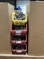 4 BINS WITH CUPBOARD DOOR HINGES