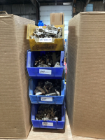 4 BINS WITH CUPBOARD DOOR HINGES