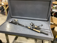 BUNDLE OF (3) FISHING RODS & REELS