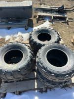 Set of front and rear quad tires