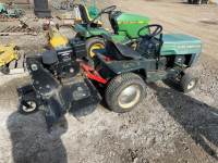 Turf track tractor with three point Rototiller