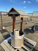 Wooden wishing well