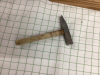 SMALL HANDMADE ANVIL AND HAMMER ON WOOD BASE - 3