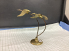 BRASS GEESE ON STAND - 3