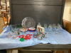BOX W/ CHRISTMAS GLASSWARE