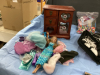 BOX W/ PILATES BALL, SLEEPING MASK, BATH SALTS, GOLD FISH BOWL, JEWELRY BOX, "WINE" CARDS - 2