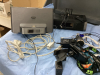 BOX W/ SMALL DIGITAL CAMERA, CLOCK RADIOS, DOOR BELL, CELL PHONE ACCESSORIES - 2