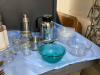 (2) BOXES W/ COFFEE CARAFE, WOOD SALAD BOWL SET, COFFEE GRINDER, WATER BOTTLES - 2