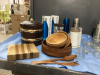 (2) BOXES W/ COFFEE CARAFE, WOOD SALAD BOWL SET, COFFEE GRINDER, WATER BOTTLES - 3