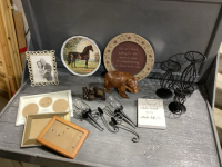 BOX FRAMES, CANDLE HOLDERS, TRAYS, WOOD BEAR