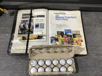 LARGE USA ROAD MAP IN SOFT COVER & DOZEN GOLF BALLS