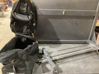 2 DUFFLE BAGS & CLOTHES RACK