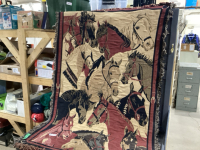 HORSE TAPESTRY ON STICK POLE