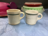 BOX W/ (2) MEDALTA MUGS, COFFEE GRINDER, GLASSES, TUPPERWARE, KITCHEN UTENSILS ETC - 4