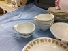 BOXFUL OF VARIOUS DISHWARE - MUGS, PLATES, GRAVY BOAT, CORELLE PLATES - SMALL AND LARGE, - 5