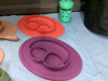 SILICONE TODDLER "EASY PEASY" DISHES , CUPS W/ SPOONS, SIPPY CUPS - 3