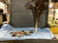 PEACOCK FEATHERS & DINKY CARS