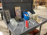 2 BOXES- KNIFE BLOCK, CEDAR PLANKS,WOOD UTENSILS, CANNISTERS,