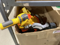 SHELF #2 - ROAD WAY W/CAR, NERF GUNS AND STUFFIES