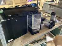 SHELF #5 - JVC SPEAKER, SAMSUNG BLU RAY PLAYER, SURROUND SYSTEM