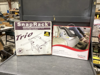 2 ITEMS - VEHICLE SEAT PROTECTOR + SNAP RACK BIKE RACK