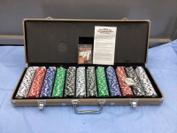 LARGE POKER SET IN METAL CASE