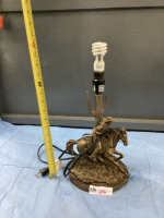 "JOHN WAYNE" COWBOY LAMP - NO SHADE....BRADFORD EXCHANGE