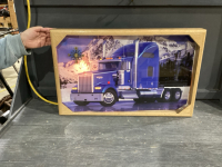 SEMI TRUCK CLOCK DECOR