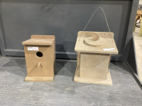 BIRD FEEDER AND A BIRD HOUSE