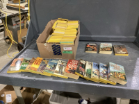 BOX WITH WESTERN PAPERBACK BOOKS