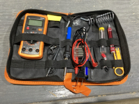 MULTI METER, SOLDERING IRON, UNSOLDERING TOOL, WIRE STRIPPERS IN SOFT CASE